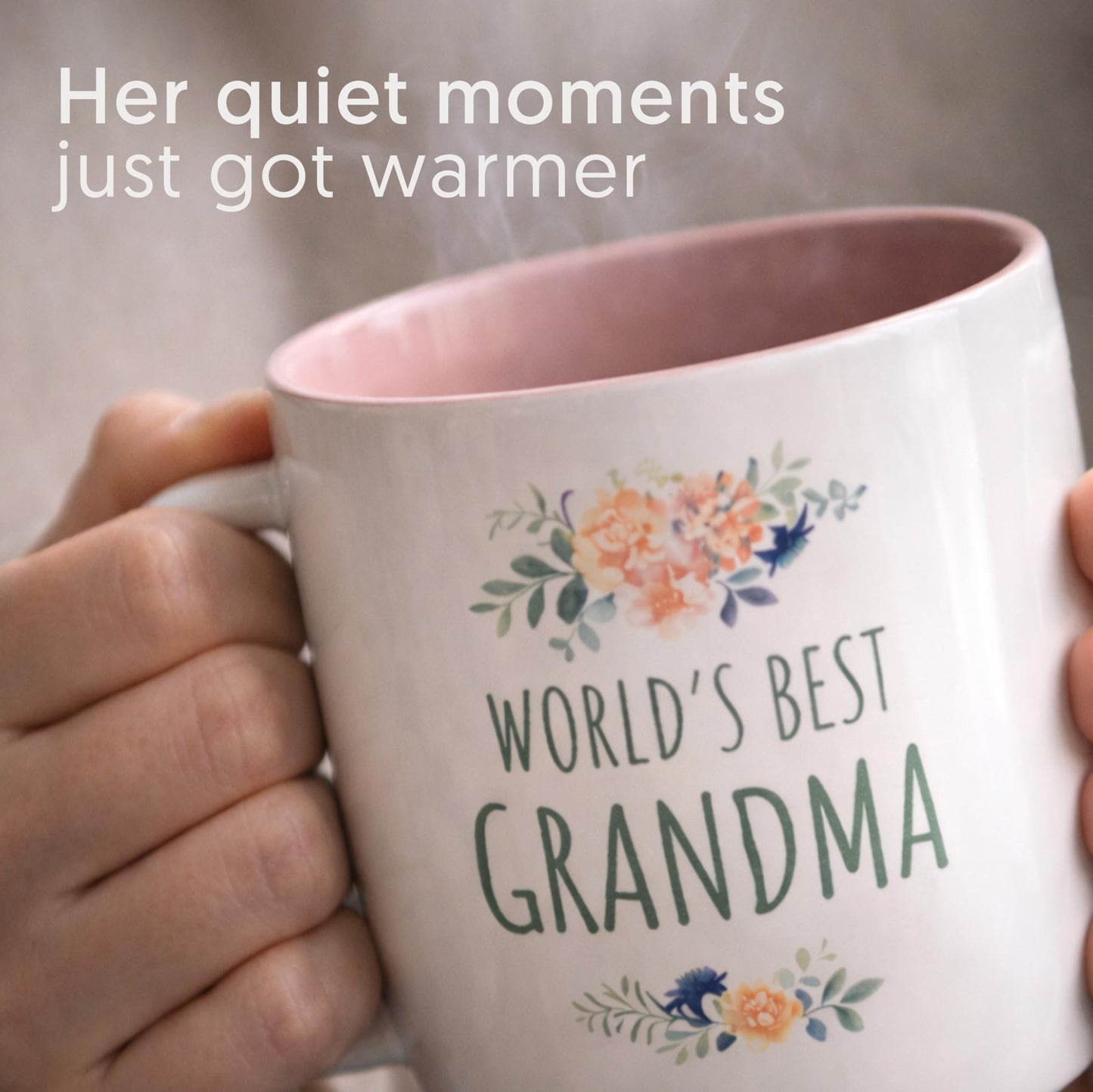 Triple Gifffted Best Grandma Ever Gifts Ideas for Grandmother from Grandkids, Coffee Mug and Socks from Grandson Granddaughter, Grandparent Birthday, Christmas, Mothers Day, Ceramic Cup 380ml