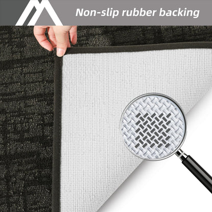 COSY HOMEER Non-Slip Doormat, 20" x 32" Doormats Entryway Rug Absorbent Dirt Trapper Door Mat for Indoor Entrance, Front Back Indoor Door Mats, Grey