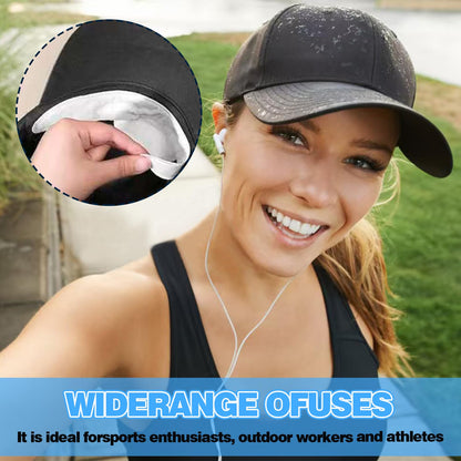 200 Pcs Hat Sweat Liner, Adhesive Collar Protector Sweat Pads, Absorbent Sweat Pad Protector Accessories for Men Women White