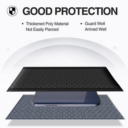 UCGOU Bubble Mailers 4x8 Inch Black 50 Pack Poly Padded Envelopes Small Business Mailing Packages Opaque Self Seal Adhesive Waterproof Boutique Shipping Bags for Jewelry Makeup Supplies #000
