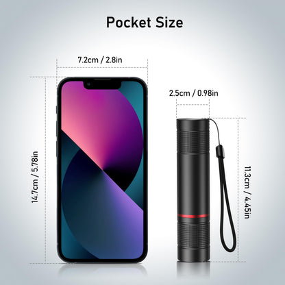 Blukar LED Flashlight Rechargeable 2 Pack, Super Bright Small Handheld Flashlights- Zoomable, Adjustable Brightness, Long Lasting Flash Light, Waterproof Pocket Size Torch Light for Emergency, Camping