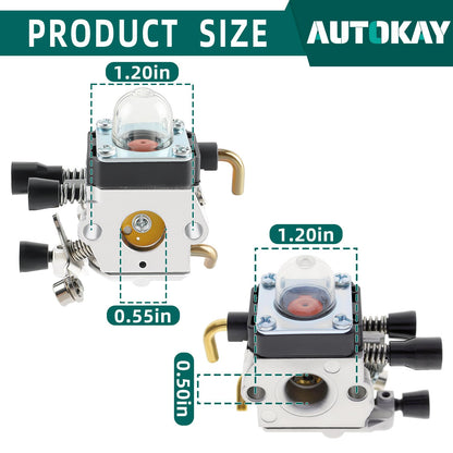 C1Q-S97 Carburetor for STIHL FS38 FS45 FS46 FS55 KM55 HL45 FS45L FS45C FS46C FS55C FS55R FS55RC FS85 FS80R FS85R FS85T FS85RX String Trimmer Weed Eater with Air Fuel Filter Tune-up Kit