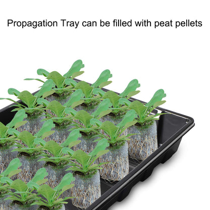 ANGTUO 5 Pack Seed Starter Tray with Dome Reusable 120cell Plant Germination Trays Indoor Propagation Planting Tray Seed Starter Kit Seedling Starter Trays (24 Cells per Tray)