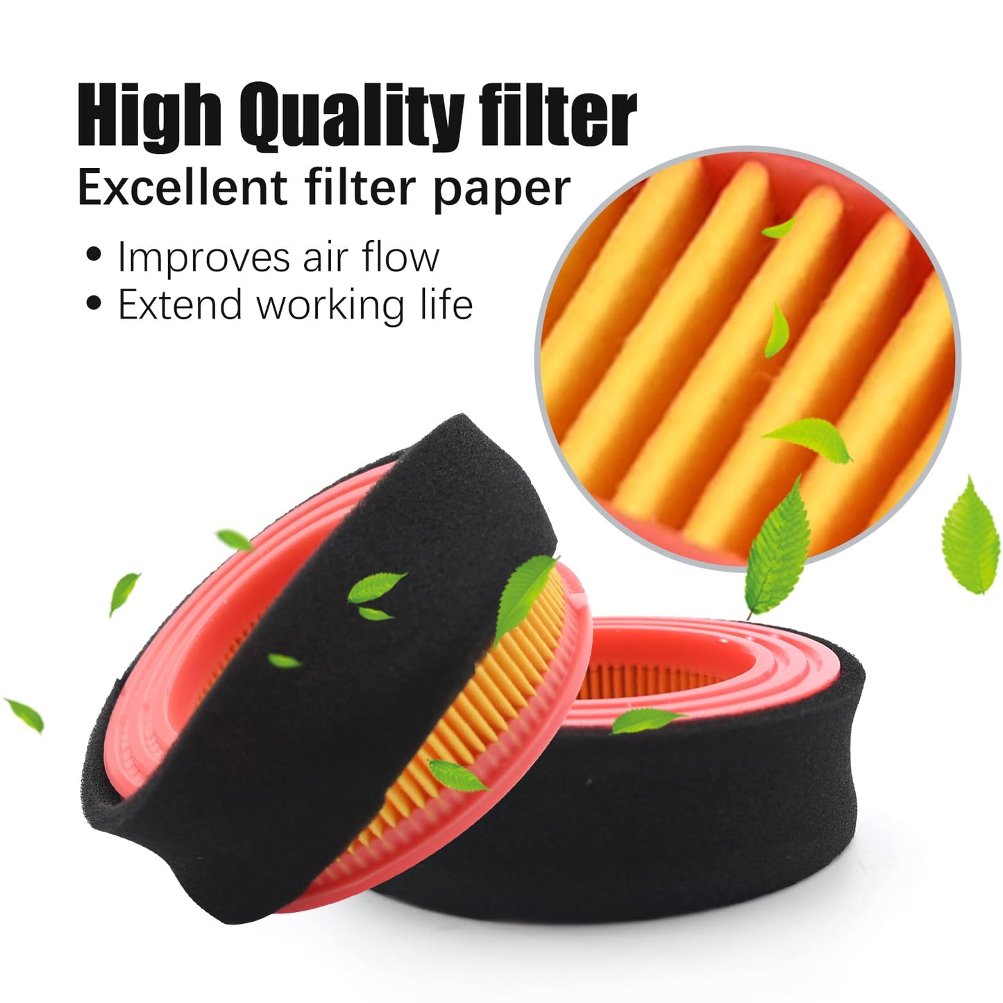 SYOWADA 5 Pcs 951-14628 Air Filter Kit, Replacement for MTD & Bolens Mowers, 3.5" OD x 1.125" H