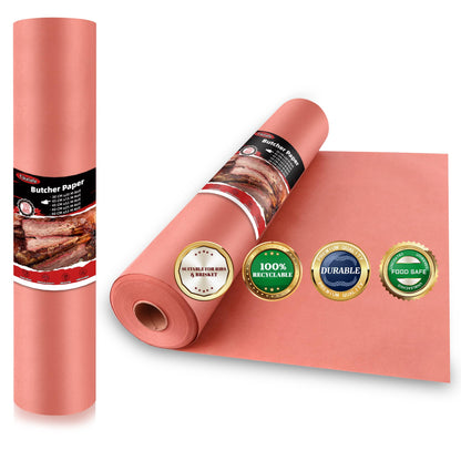 Butcher Paper for Smoking Meat Food-Grade Paper for Smoking Grilling, Unbleached, Uncoated (18in x 50ft)