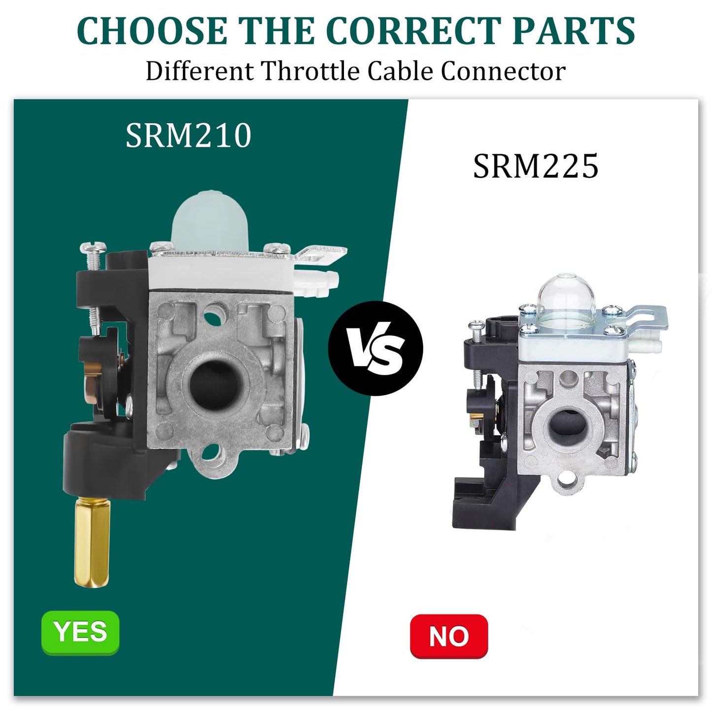 SRM210 Carburetor for Echo Trimmer Parts PE200 Carb Fuel Line Kit Tune up Primer Bulb Grommet for Weed Eater GT200 SRM 210 PE 200 HC150 SRM211 GT200 by Podoy