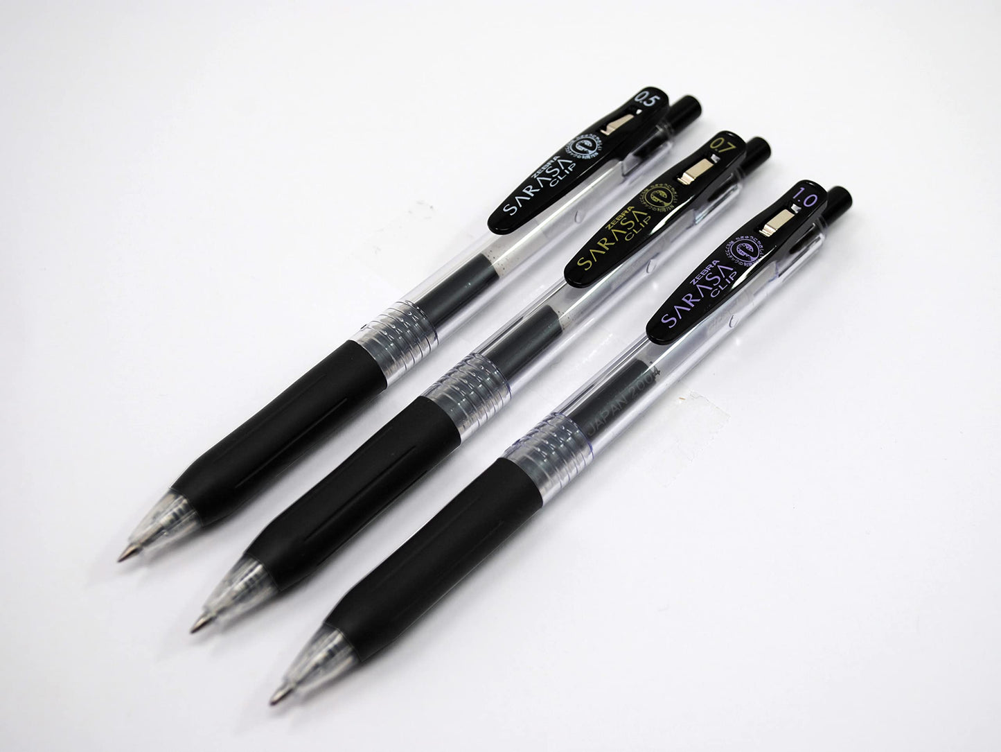 Zebra Pen SARASA Clip Retractable Gel Pen, 0.5mm Fine Point, Black Ink, Water-Based, Ideal for Office and School, Journal, Note Taking and Planner Use, 75% Recycled, 12-Pack (47310)