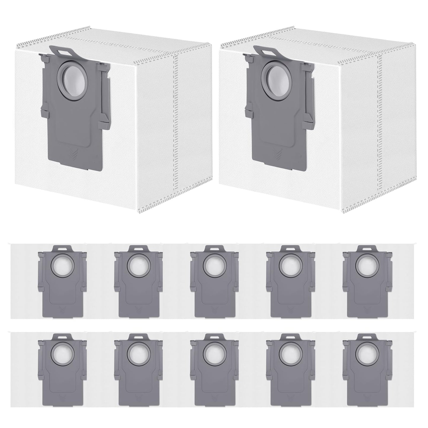 12 Pack Dust Bags for Roborock Q7 M5+/L5+, Q10 S5+/X5+, Q5+, Q5 Max+/Pro+/DuoRoller+, Q8 Max+, S8 Pro Ultra/S8+, S7 Max/MaxV Ultra Robot Vacuum, 3.6 L Large Capacity Disposable Replacement Bag