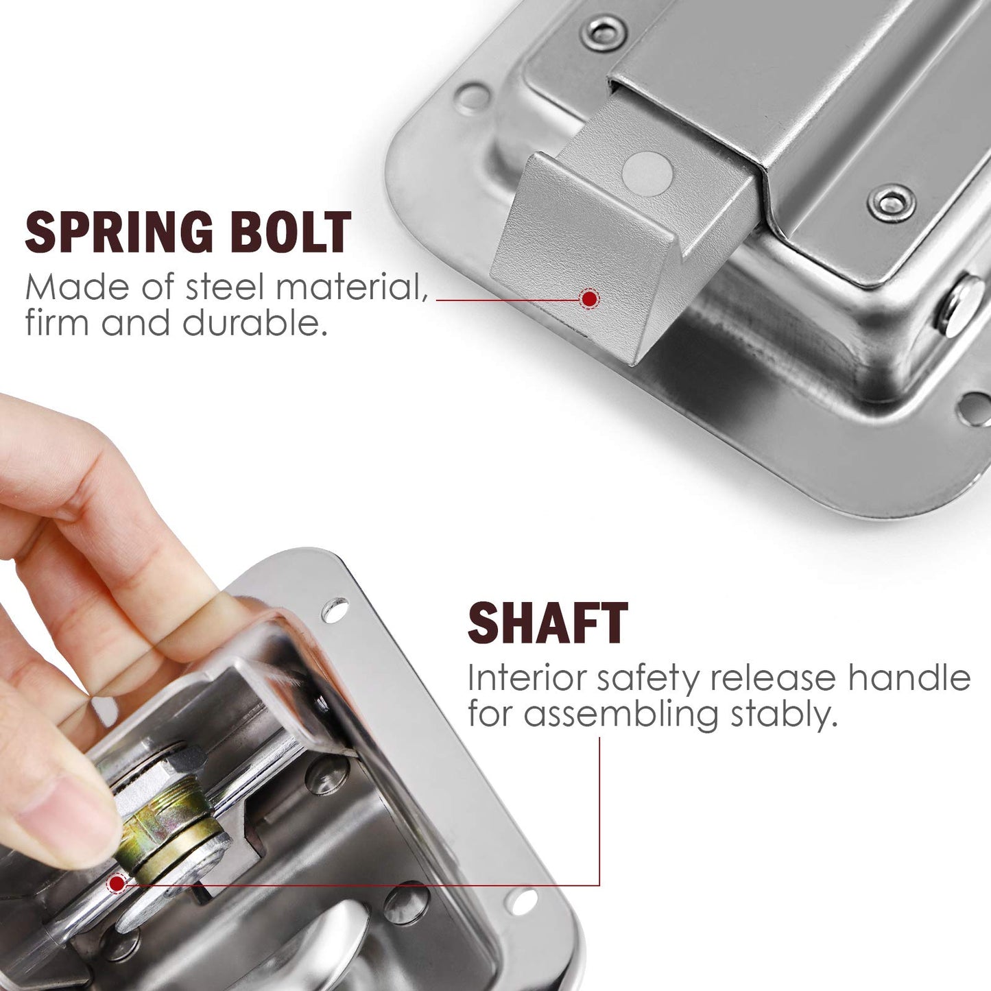 Stainless Steel Paddle Handle Toolbox Lock Paddle Latch Flush Mount Paddle Latch with Keys for Trailer Auto Special Vehicle Toolbox
