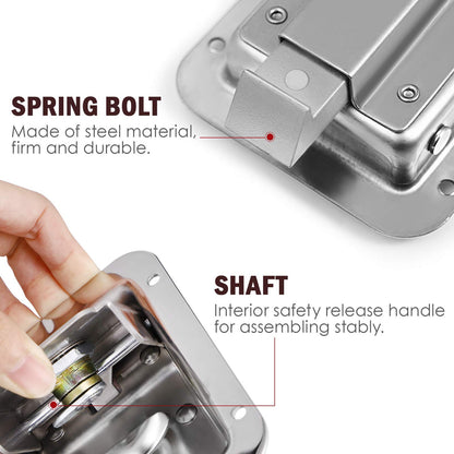 Stainless Steel Paddle Handle Toolbox Lock Paddle Latch Flush Mount Paddle Latch with Keys for Trailer Auto Special Vehicle Toolbox