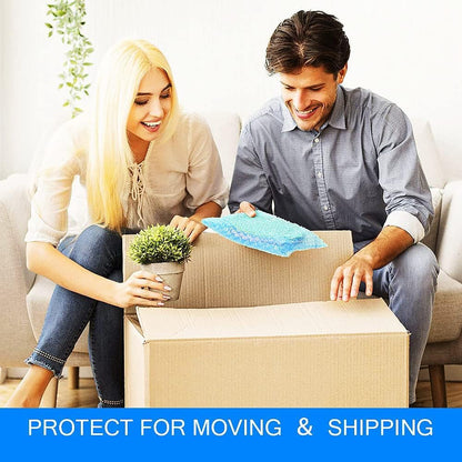 Dasen Bubble Cushioning Wrap Rolls for Packing Moving, 12 Inch x 72 Feet Total Perforated Every 12" Easy Tear Durable Air Bubble Roll for Shipping Packaging Materials Supplies(blue)
