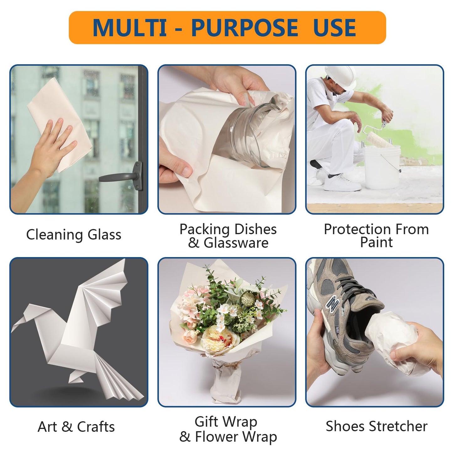 200 SHEETS 27”x15” Packing Paper Sheet for Moving Shipping Wrapping Packing Box Newsprint Paper Moving Paper Moving Supplies Protecting Fragile Items Glass China Packing (200)
