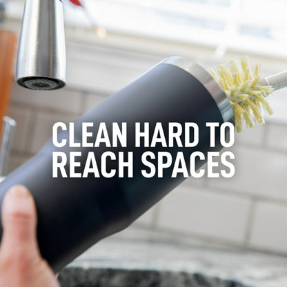 Scotch-Brite Greener Clean Bottle & Straw Brush Set, Includes 2 Replaceable Bottle Brush Heads, Safe on Insulated Mugs, Water Bottles, Glassware, Food Processors & blenders, Cleanse in Dishwasher