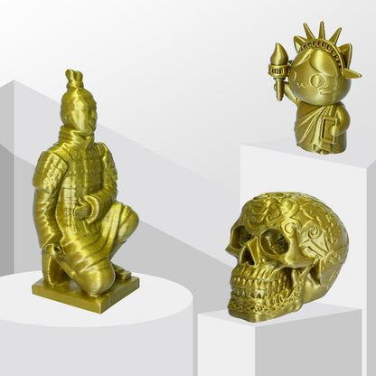 TRONXY Khaki PETG Filament 1.75mm for 3D Printers, Metallic Gloss 3D Printer Filament 1KG Spool (2.2lbs), Dimensional Accuracy +/- 0.03 mm(Bronze Gold)