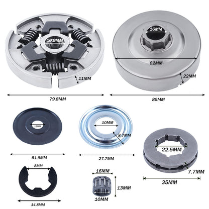 Adefol 3/8"-7 Clutch Drum Rim Sprocket for Stihl MS660 066 064 MS640 MS661 Chainsaw Replacement Parts Kit