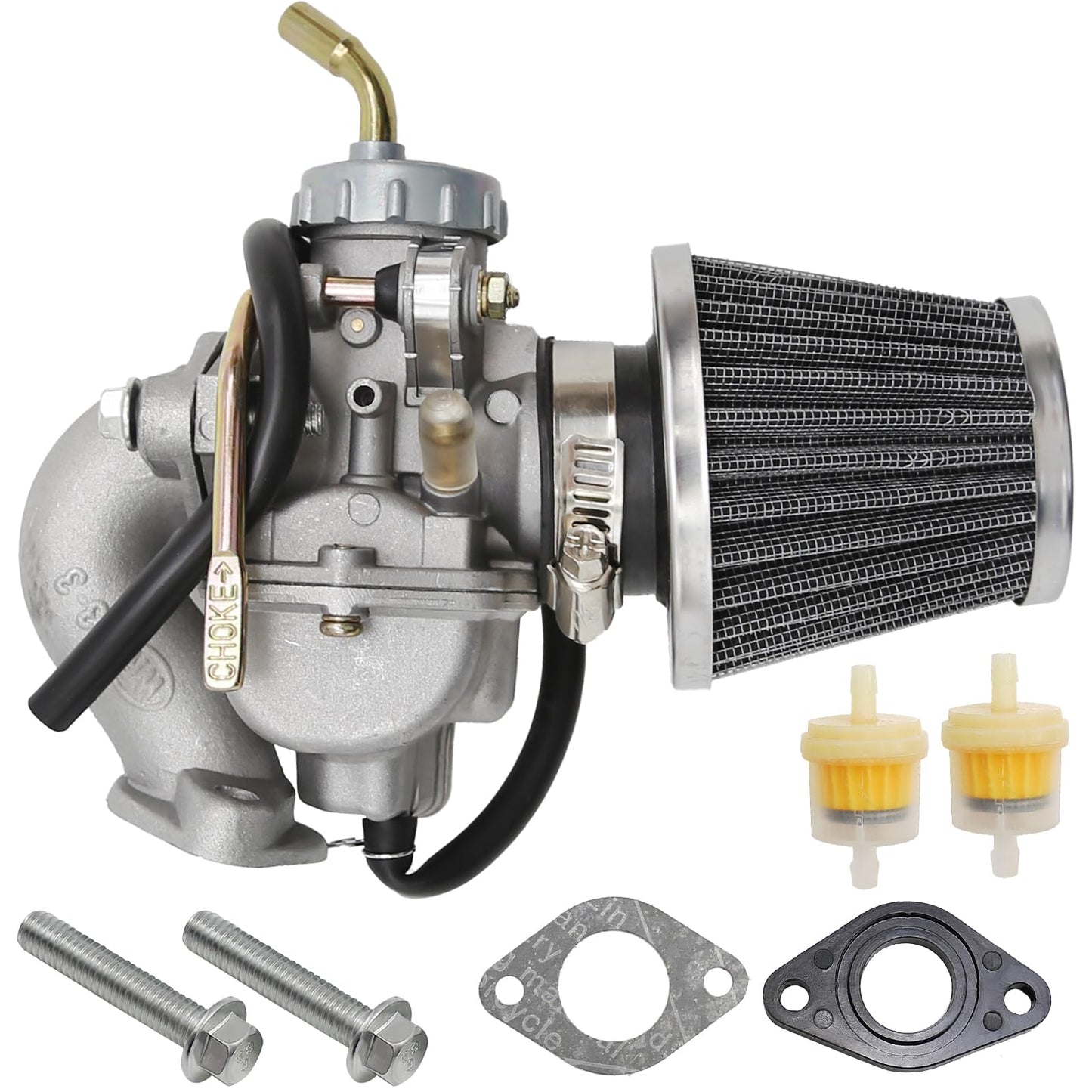 Vkinman PZ20 Carburetor Replacement for Kazuma Baja 50cc 70cc 90cc 110cc 125cc Taotao 4 Stroke ATV Go Kart Dirt Bike Honda CRF50F CRF80F with Air Filter