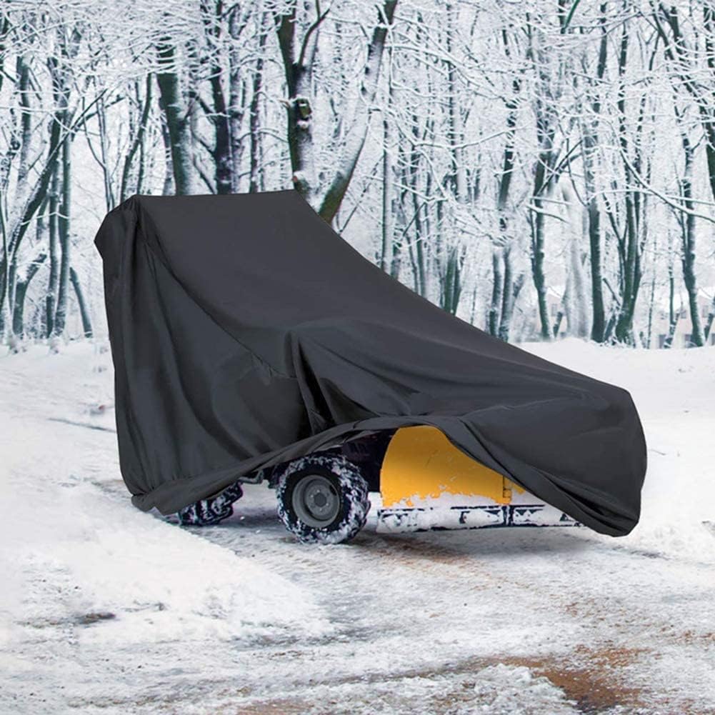 Snow Thrower Cover Waterproof Snow Blower Cover 420D Oxford with Windproof Buckles and Elastic Cord for Outdoor Electric All Weather Protection 54" Lx43 Hx32 W