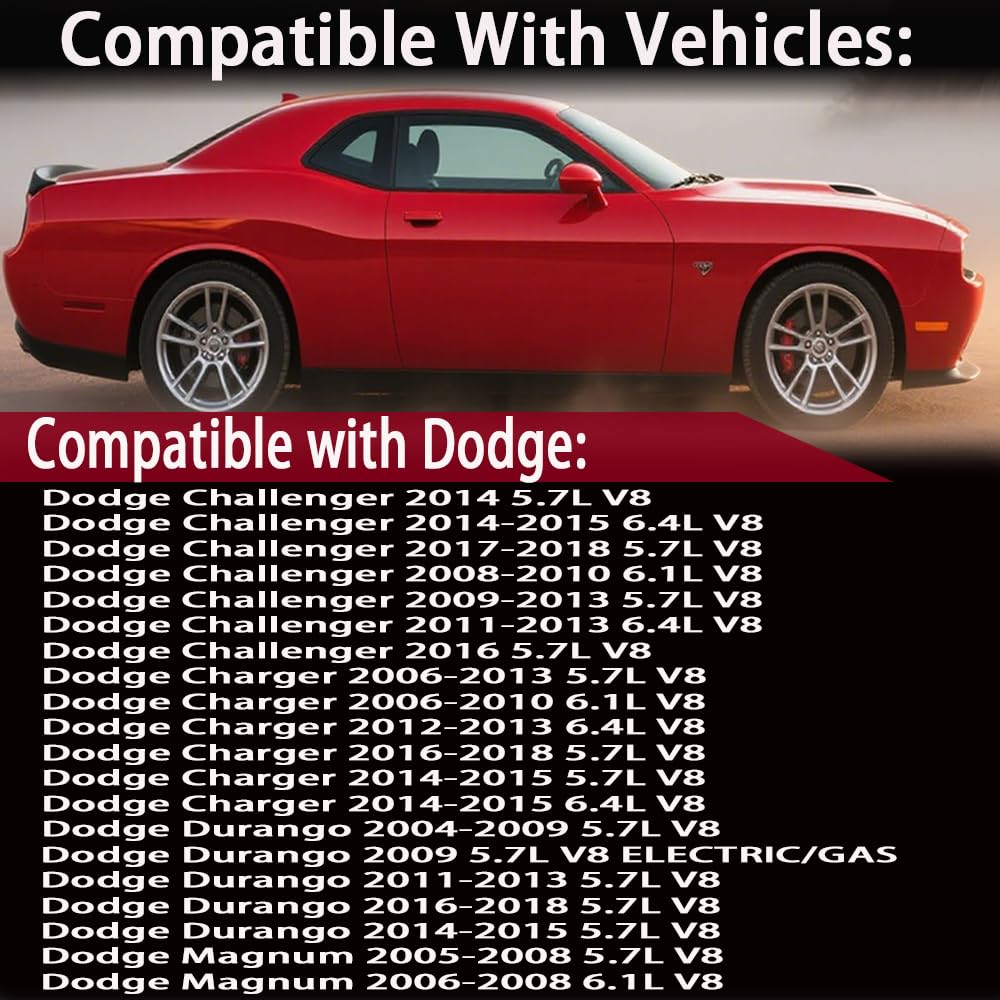 VS50625R Valve Cover Gasket Set for Dodge Ram 1500 (5.7L), Ram 2500/3500, Charger, Challenger, Durango, Magnum & Jeep Commander, Chrysler Aspen 300 (2006-2018, 6.1L/6.4L Compatible)