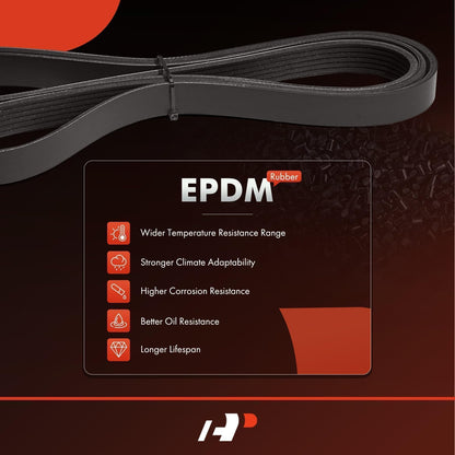 A-Premium Engine Serpentine Drive Belt Compatible with Honda, Acure & Mercedes-Benz - Ridgeline, Odyssey, Pilot, Accord Crosstour, Accord, RL, MDX, TL, ZDX, E350, GLK350, ML350, 84.06 Inches