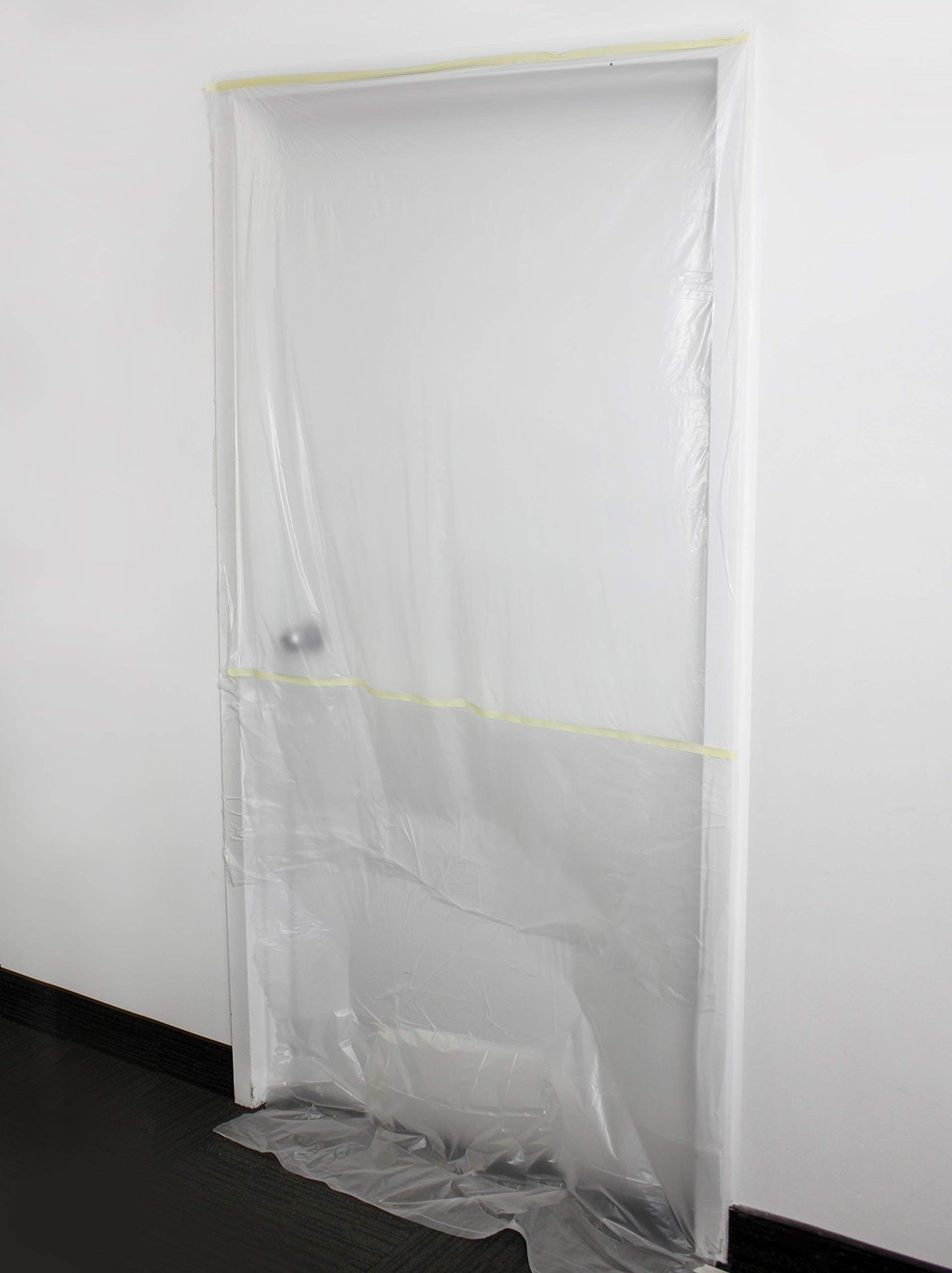 Chemical Grade Heavy-Duty Self-Adhesive Tape and Drape Masking Film Plastic Drop Cloth (6-Piece Value Pack (60" x 108ft))
