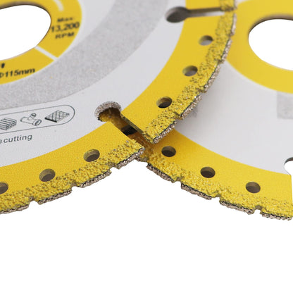 HIGHDRIL Diamond Metal Cutting Blade - 115mm/ 4.5inch Heavy Duty All-Purpose Cutting Disc for Rebar Sheet Metal Angle Iron Stainless Steel Granite Marble
