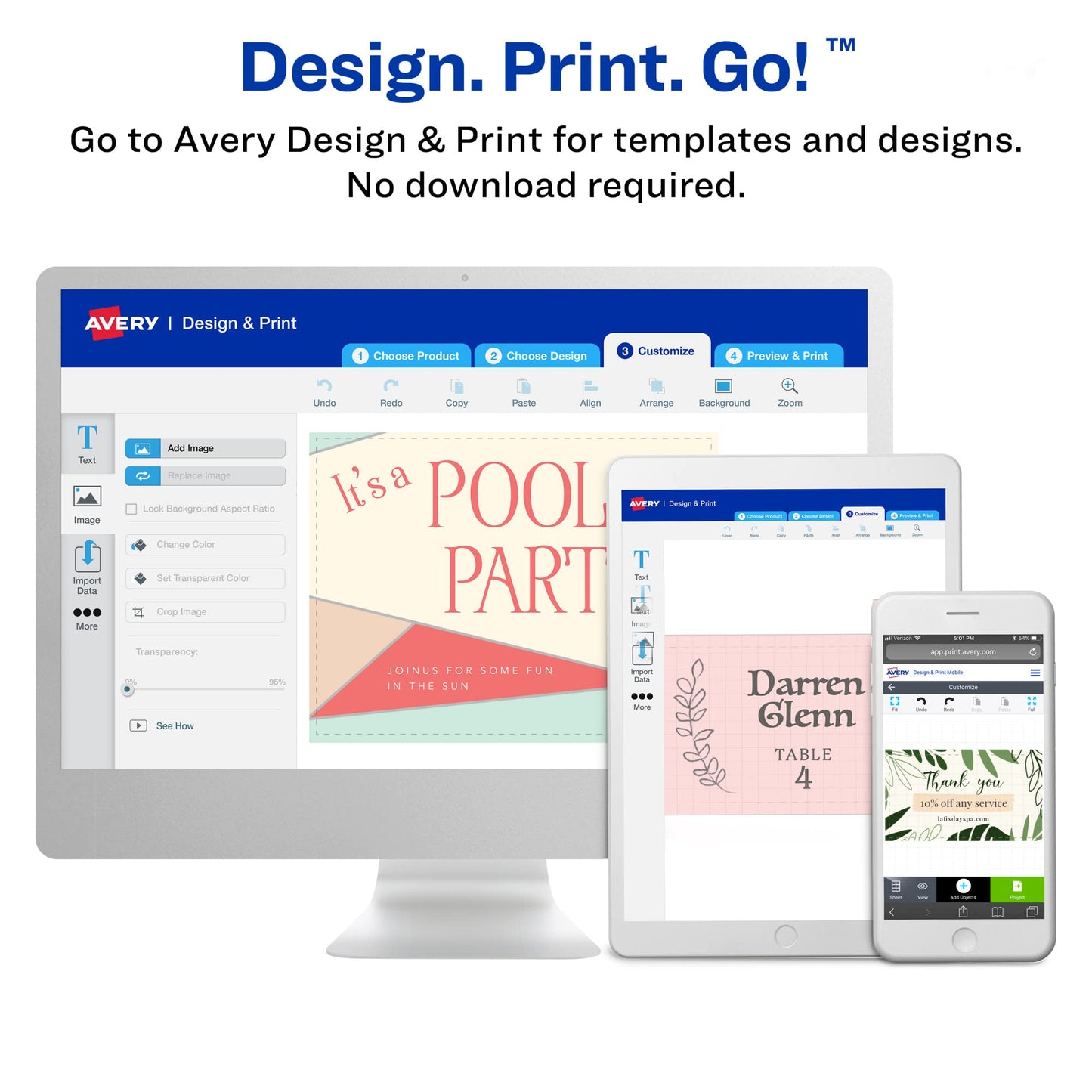 Avery Clean Edge Business Cards for Inkjet Printers, Matte, White, Pack of 160 (08869)