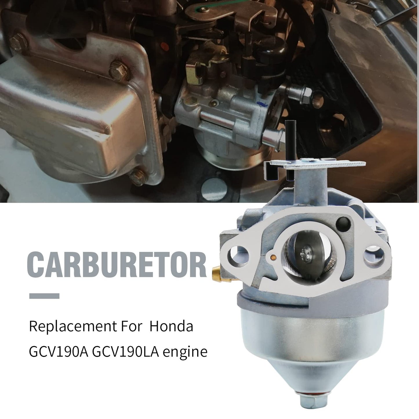 Vkinman GCV190 Carburetor Replacement for Honda GCV190A GCV190LA Engine HRB217 HRX217 HRX217K1 HRX217K2 Lawn Mower 16100-Z0Y-813 16100-Z0Y-853 Carb with Air Filter Tune Up Kit