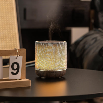 ZmarKraft Essential Oil Diffuser 200ml with Fabric Cover and Night Lamp | Ultrasonic Aroma Diffuser | Humidifier with Lights | Room Decor | Small Humidifier for Bedroom | Housewaming Gift