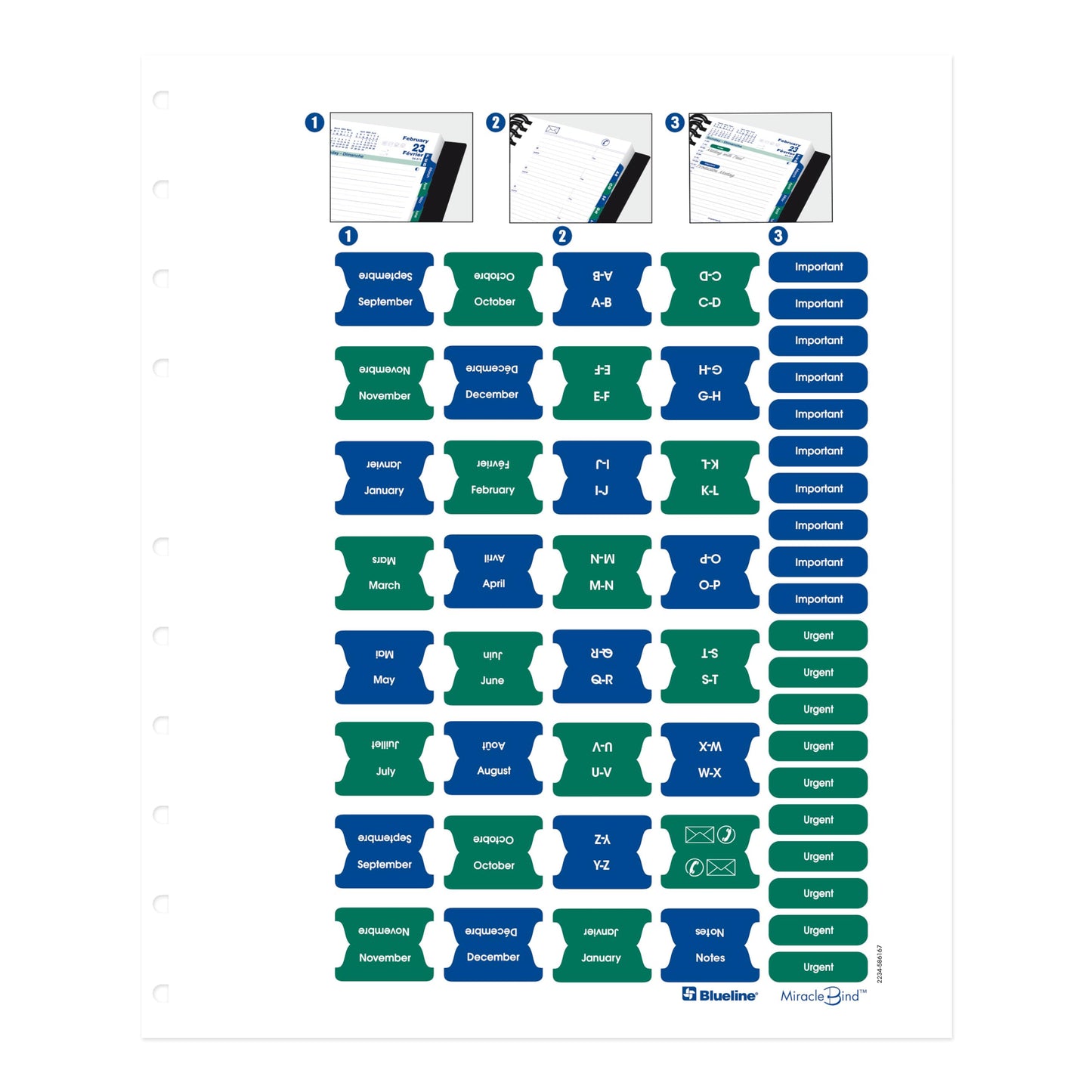 Blueline® 2026 MiracleBind™ CoilPro™ Monthly Planner, 16 Months, September 2025 to December 2026, Twin-Wire Binding, 11" x 9.0625", Black, Bilingual (CF1512C.81B-26)