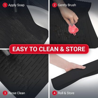 Silicone Stove Top Covers for Electric Stove (30 x 21 Inch) - Silicone Mat for Glass Cooktop, Heat-Resistant Cover Protector, Electric Cooktop Mat with AntiSlip Backing, Ideal Kitchen Accessory(Black)