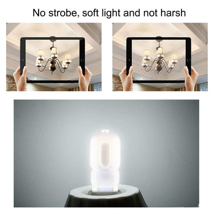 G9 Led Bulb 2W, 20W Halogen Equivalent G9 Warm White 3000K White light 6000k G9 Bi-Pin Base Non-Dimmable 360° Beam Angle Light Bulbs AC110 120 130V Daylight Led Light Bulbs 10 Pack (White Light 6000K)