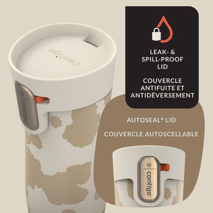 Contigo x Ally Love Stainless Steel Vacuum-Insulated Travel Mug w/Autoseal and Easy Clean Lid, Spill-Proof, Keeps Drinks Cold 24 hrs & hot for 11 hrs, BPA Free, 16oz/473mL, West Loop 3.0, Oatmilk