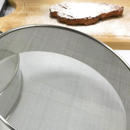 12 Inch Sieves Fine Mesh Strainer Stainless Steel Sifter Round Flour Sieve for Baking Straining Powdering