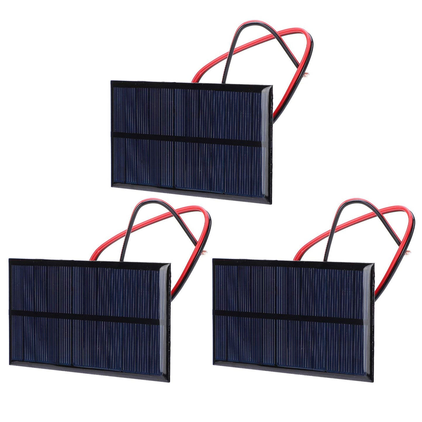 3Pcs Mini Solar Panel DC 6V Polysilicon Solar Cell Module Solar DIY System Kits with 30cm Cable