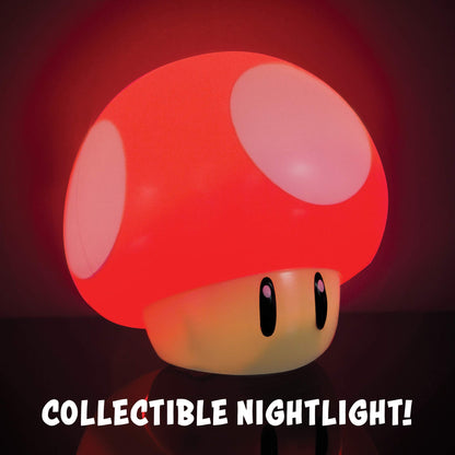 Super Mario Brothers Mushroom Figure Light – Officially Licensed Collectible Movie Merchandise with Sound, Gifts for Boys, Kids Bedroom Accessories | Paladone