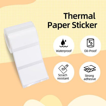 40x30mm (1.57"x1.18") Labels for B1/B21/B3S Label Maker, 3 Rolls Waterproof Thermal Label Paper Sticker for Small Business/Home/Office Use- 230 Labels/Roll, White