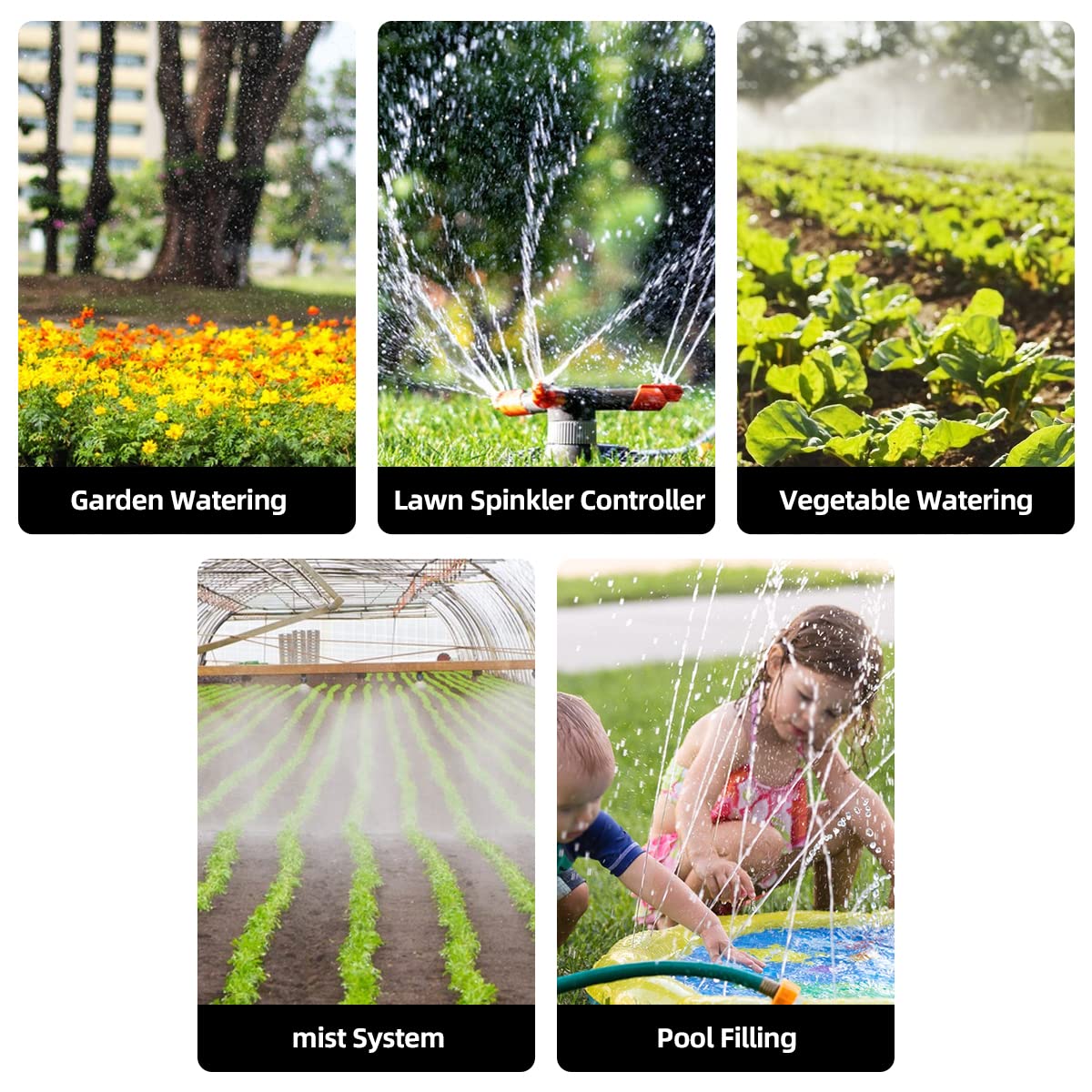 Yardeen Water Timer for Hose,Programmable Outdoor Faucet Sprinkler Timer Single Outlet Ball Valve Allow Work Zero Pressure Lawn Watering System