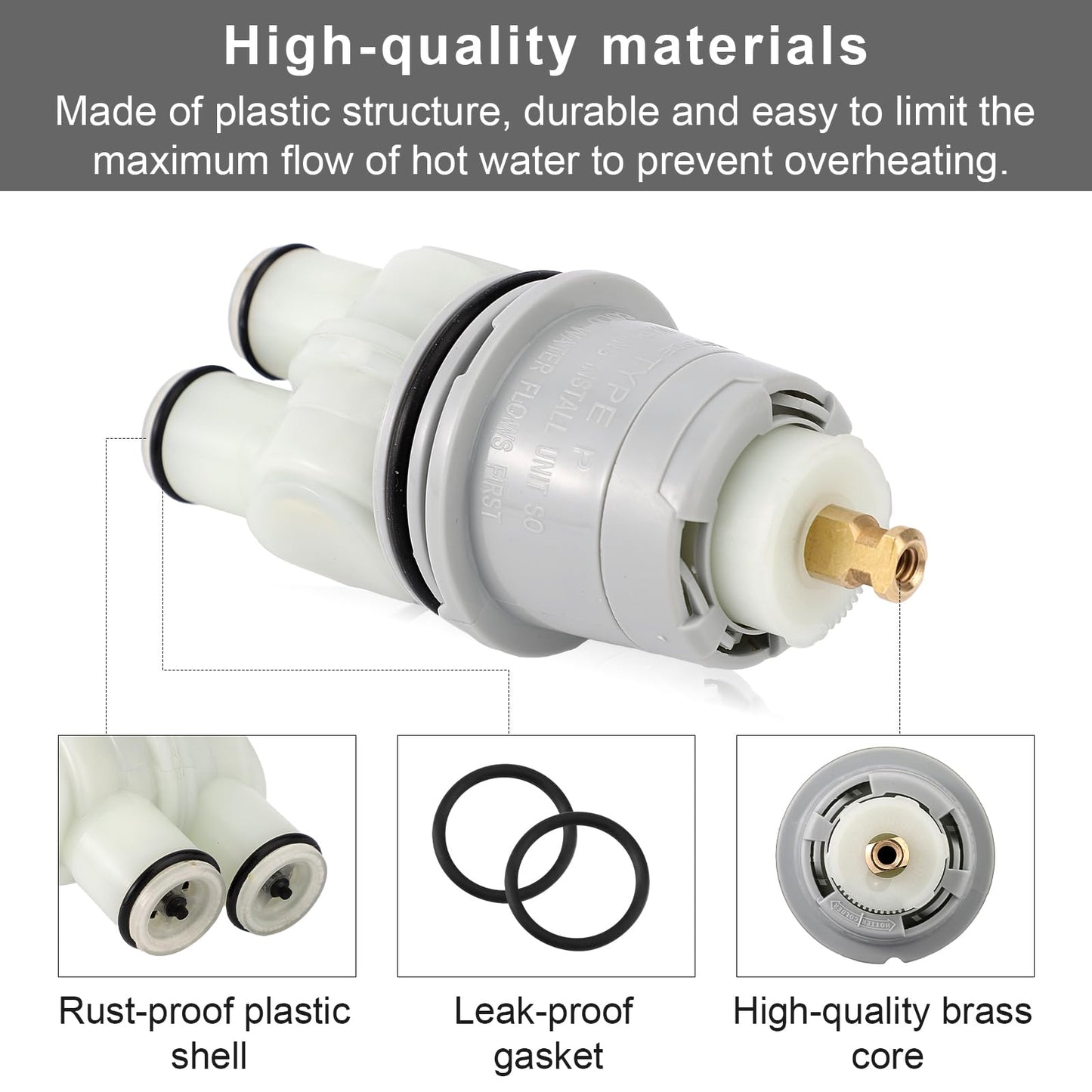 BOXOB RP46074 Shower Valve Replacement for Delta, Faucet Tub Shower Cartridge Replacement Compatible with Delta 13/14 Series Single Handle Bathtub and Shower