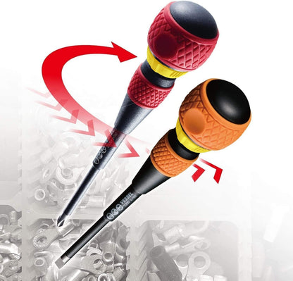 Vessel Ball Grip Ratchet Screwdriver (+2x100(4") J)