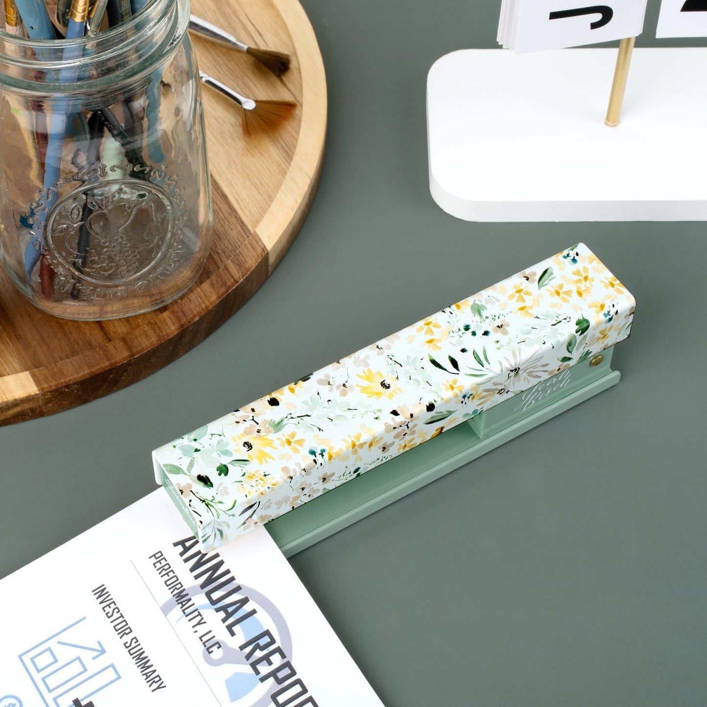 Swingline Stapler by Leah Bisch, 20 Sheets, Full Strip, Wildflowers (S700034)