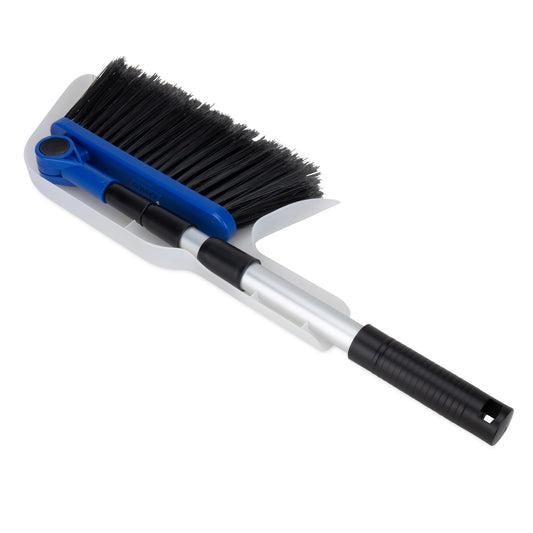 CAMCO RV Adjustable Broom and Dustpan | Features a Telescoping Broom Handle from 24 inch to 52 inch | Ideal for RV, Marine & Home Use (43623)