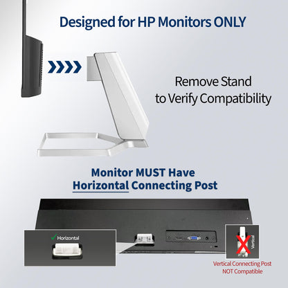 VIVO Quick Attach VESA Adapter Designed for HP Models 27er, 27es, 27ea, 25er, 25es, 24ea, 23er, 23es, 22er, 22es, 22f, 23f, 24f, 25f, and 27f, VESA 75x75m and 100x100mm Conversion Kit, MOUNT-HP27ER