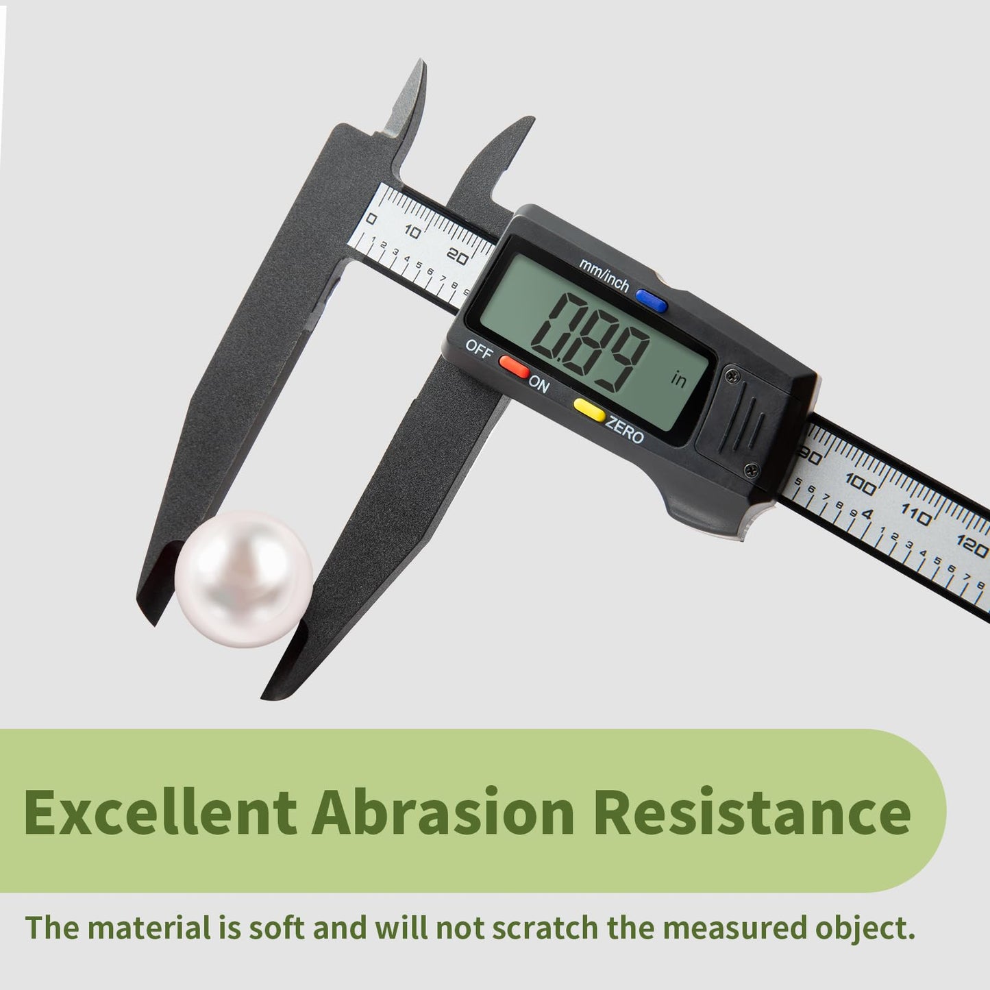 SCITOOLS Digital Caliper 0-8"/200mm Measuring Tool, Micrometer Caliper with Auto-Off Feature, Interchangeable Between inches and millimeters for Jewelry Measurement and 3D Printing