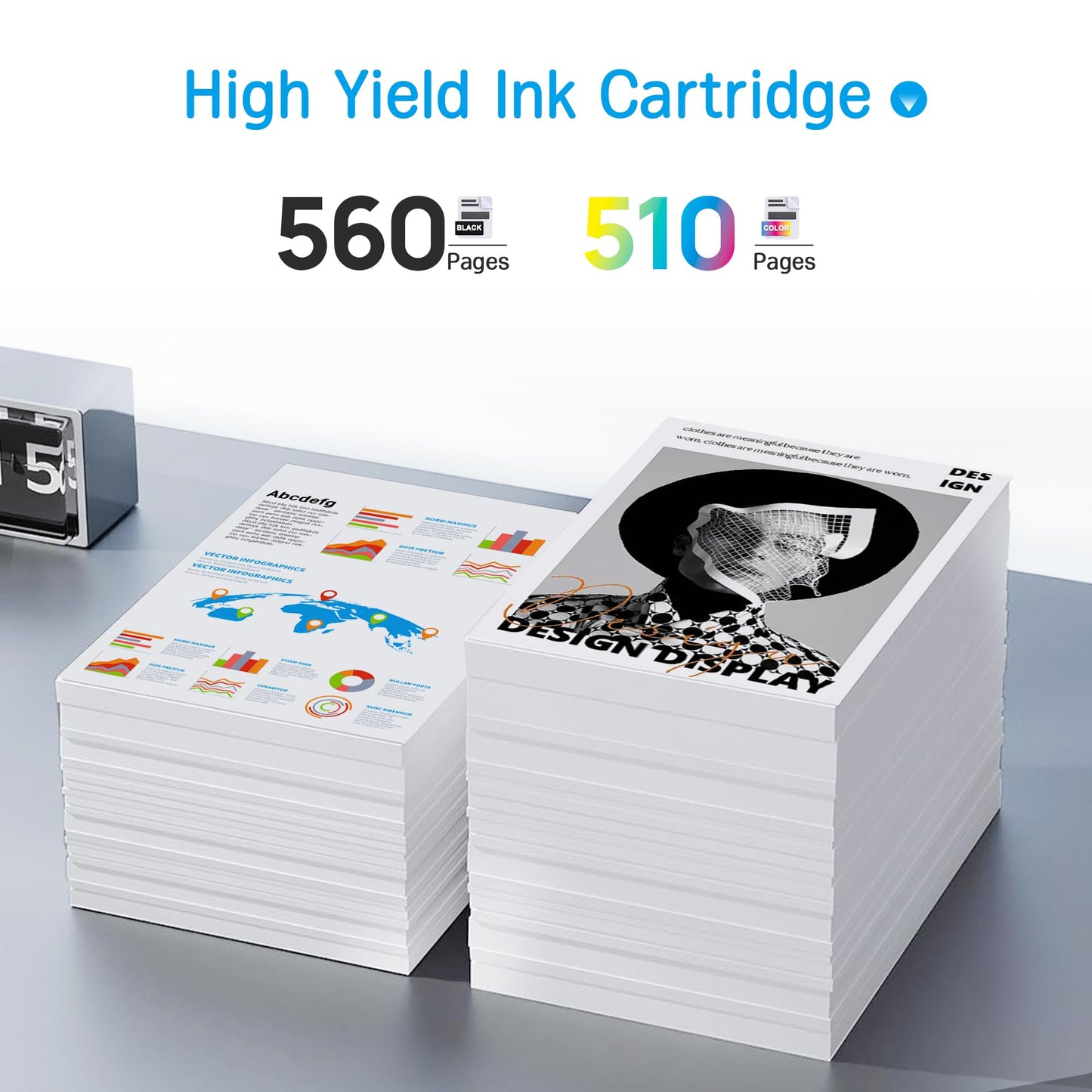 4 Pack LC401 Ink Cartridge LC 401XL Ink Replacement for Brother LC401 XL Ink for Brother LC 401 XL Ink for MFC J1010DW Printer Ink LC401XL for MFC J1012DW J1170DW Printer (Black Cyan Magenta Yellow)
