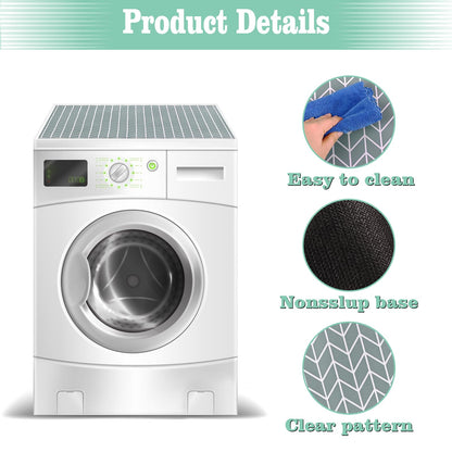 Actvty 2 Pcs Washer and Dryer Covers for the Top, 25.6'' x 23.6'' Washer Dryer Top Protector, Washing Machine Top Diatomite Rubber Protector Mat Non-Slip Scratch Protection Dust-Proof, D-152