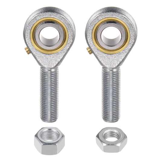 uxcell POSB8 1/2 Inch Male Rod End Bearing Set - 2pcs of 1/2-20 Left and Right Hand Thread Rod Ends with Jam Nut