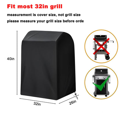 Samhe Grill Cover, 32-Inch Waterproof UV Resistant Heavy Duty BBQ Gas Grill Cover for Nexgrill Brinkmann Weber