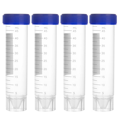 ESHATO 50 Pack Sterile Centrifuge Tubes, 50ML Polypropylene Self-Standing Test Tubes with Leak-Proof Screw Caps, Graduated and Write Marks, Conical Tubes, DNase/RNase Free, Human DNA-Free