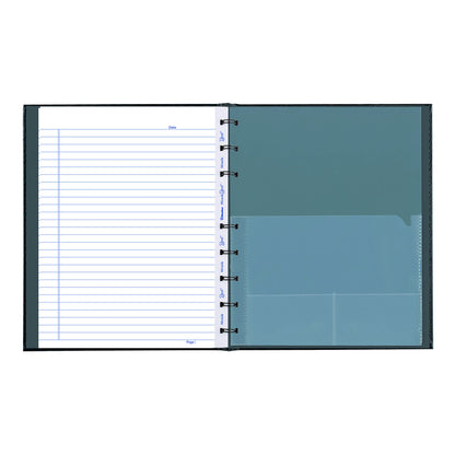 Blueline MiracleBind Notebook, Black, Lizard-Like, Hard Cover, 9.25" x 7.25", 150 Pages (AF9150.81)
