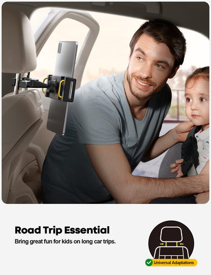 Car Tablet Holder, Headrest Tablet Mount - Lamicall Universal 360 Rotating Car Seat Stand Cradle for All 4.7"-13" Tablet, iPad Pro 10.5, 12.9, iPad Air Mini, Switch, Samsung Tab, Accessories, Mom Gift